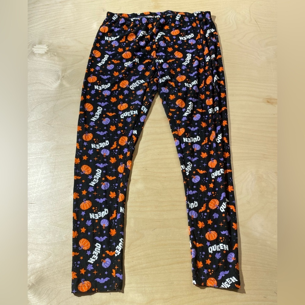 Bobbie Brooks Halloween Themed Black Leggings XL ( MO)
